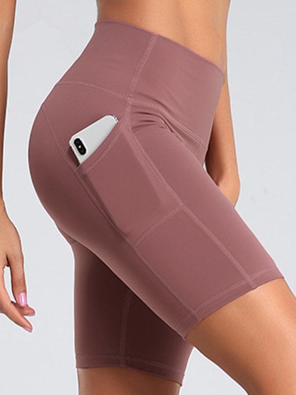 Women's Shorts High Waist Pocket Bike And Workout Shorts