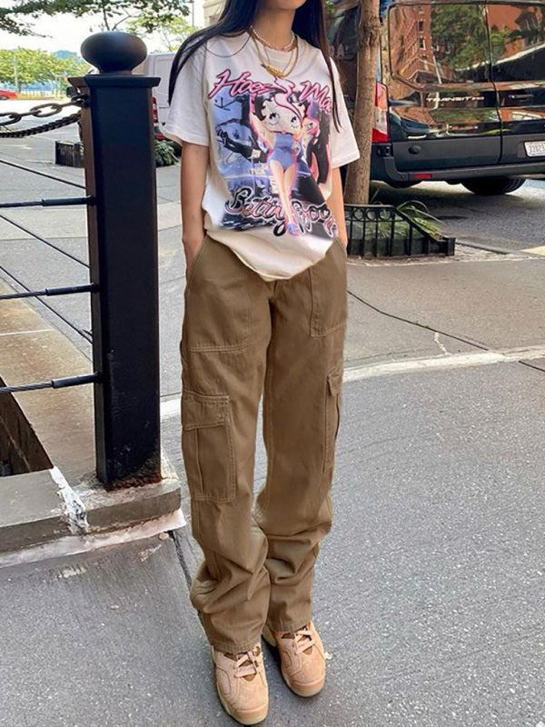 Women's Straight Leg Cargo Trousers