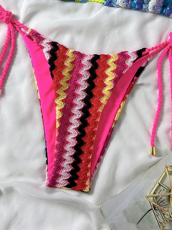 Women’s Boho Inspired Crochet Halter Neck Bikini