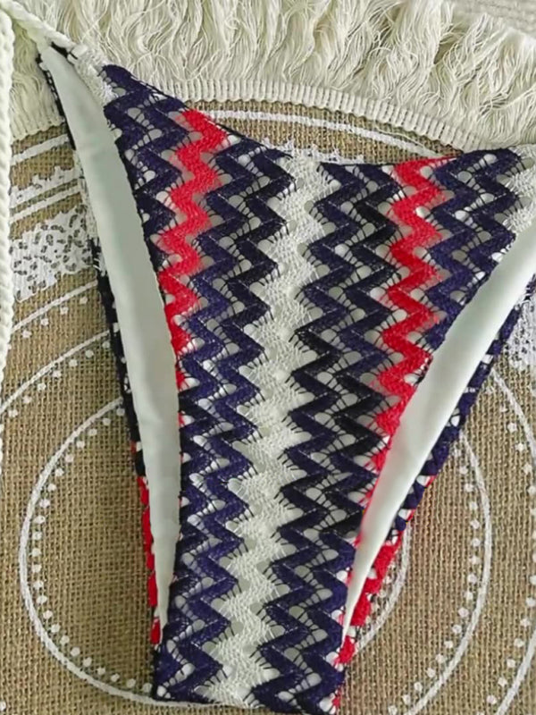 Women’s Boho Inspired Crochet Halter Neck Bikini