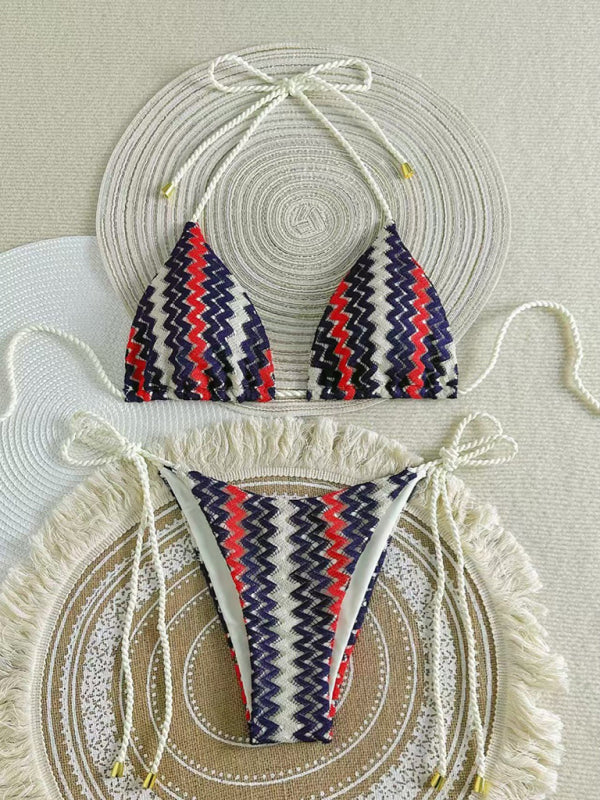 Women’s Boho Inspired Crochet Halter Neck Bikini