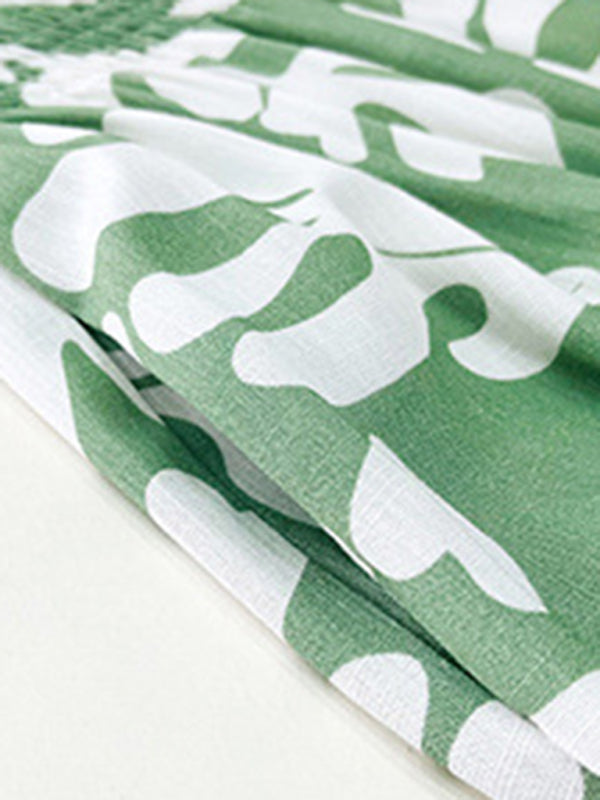 Women’s geometric print wide leg loose trousers – casual bold patterned trousers