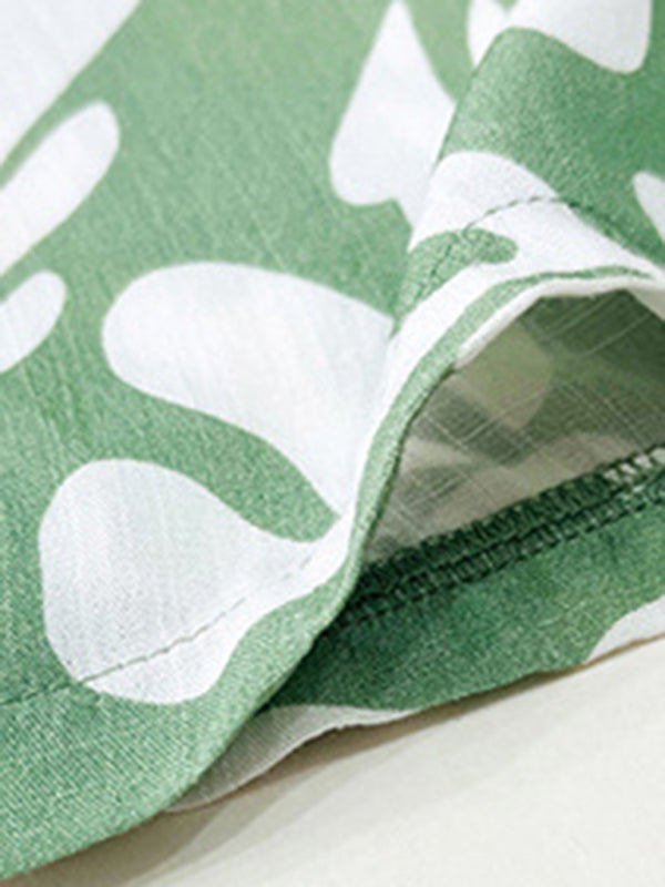 Women’s geometric print wide leg loose trousers – casual bold patterned trousers