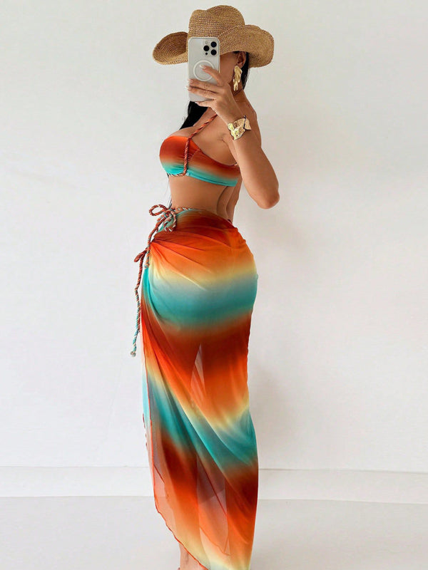 Women’s Ombre Bikini with Matching Sarong