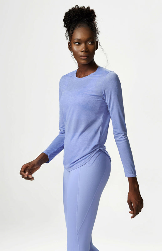 Women's Activewear Quick Dry Long Sleeve Curved Hem Top