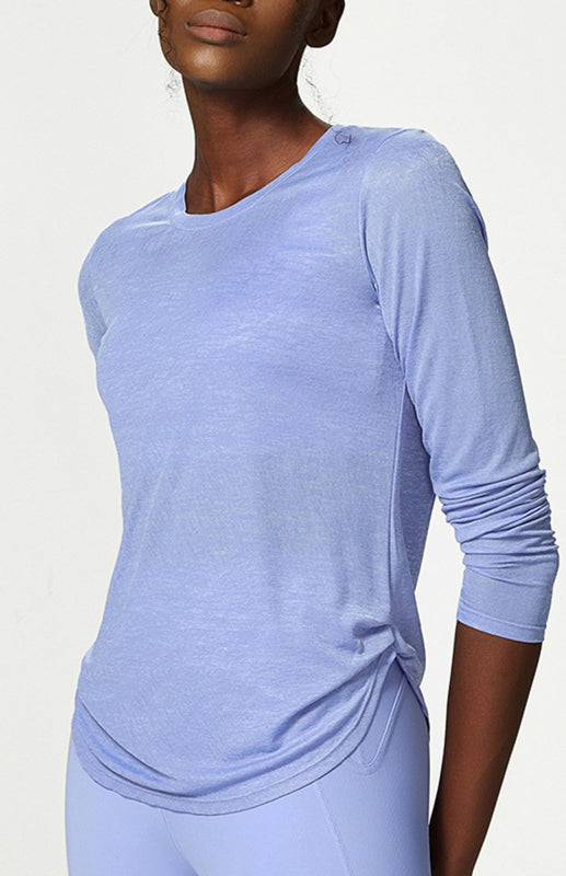 Women's Activewear Quick Dry Long Sleeve Curved Hem Top