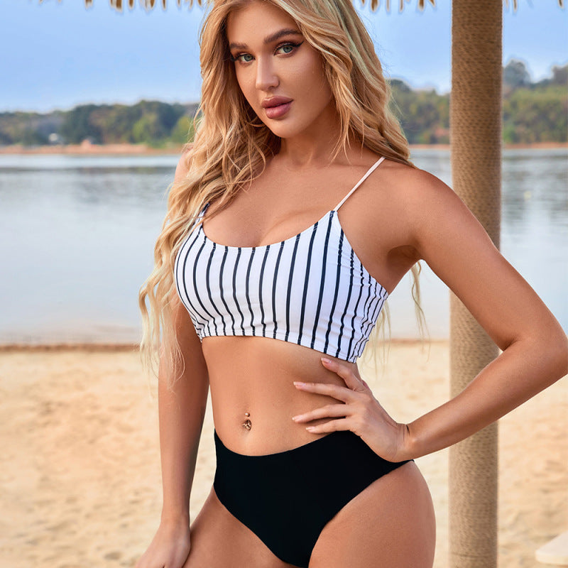 Women's Stripe Print Bikini