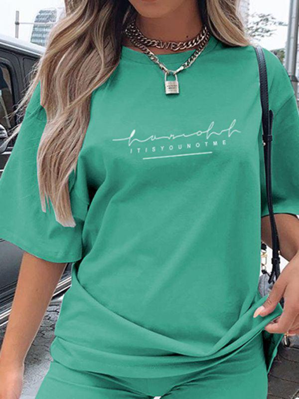 Women' Double Dry Matching T-shirt And Cycling Shorts