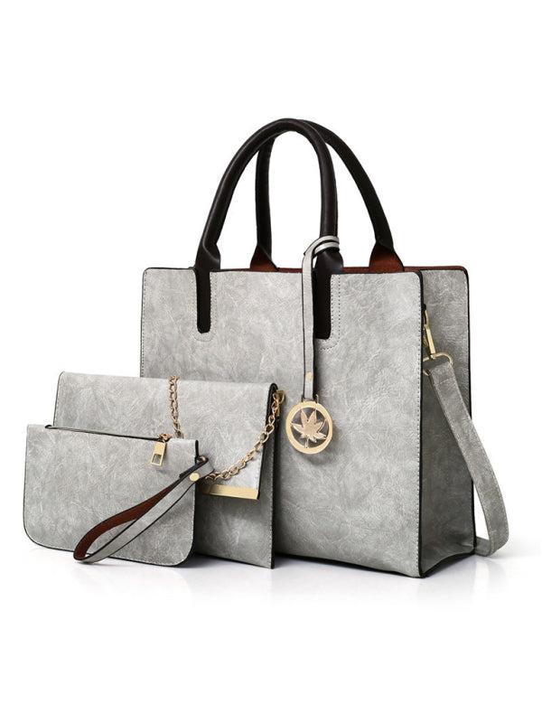 Women's 3 Piece PU Leather Bag Set