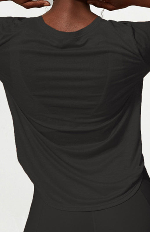 Women's Activewear Quick Dry Long Sleeve Curved Hem Top