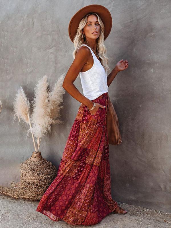 Women's Bohemian Style Maxi Skirt