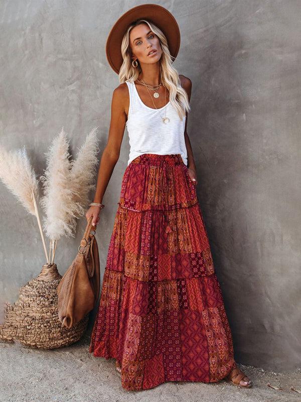 Women's Bohemian Style Maxi Skirt