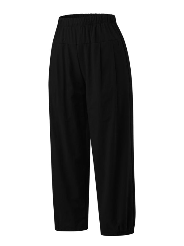 Women's Crop Wide Leg Linen Trousers