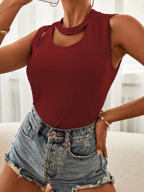 Women's Cut Out Casual Vest Top