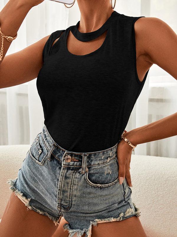 Women's Cut Out Casual Vest Top