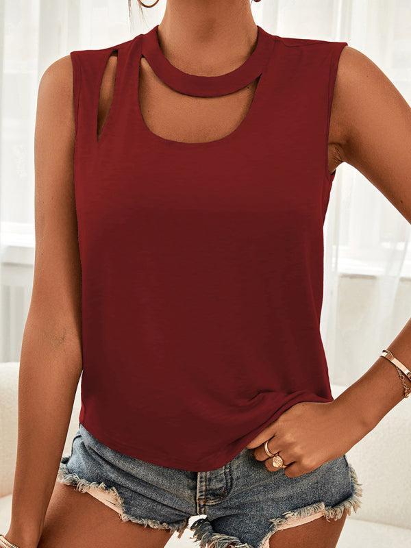 Women's Cut Out Casual Vest Top