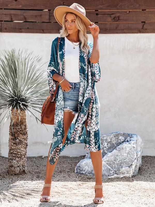 Women's Delicate Floral Design Beach Cover Up