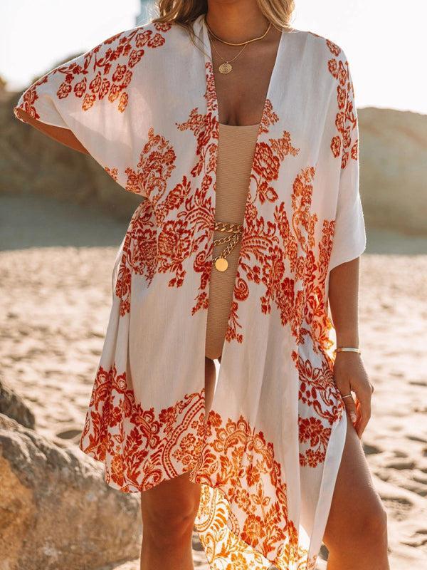 Women's Delicate Floral Design Beach Cover Up