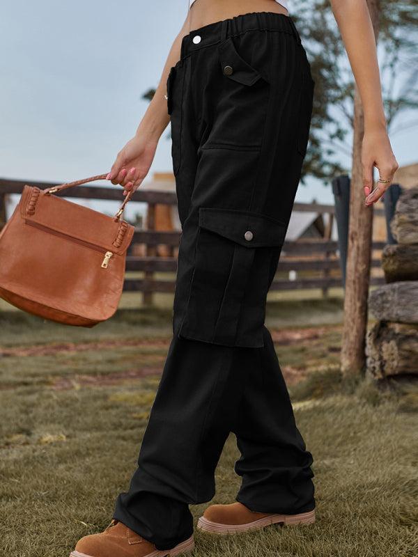 Women's Elasticated Waist Durable Cargo Trousers