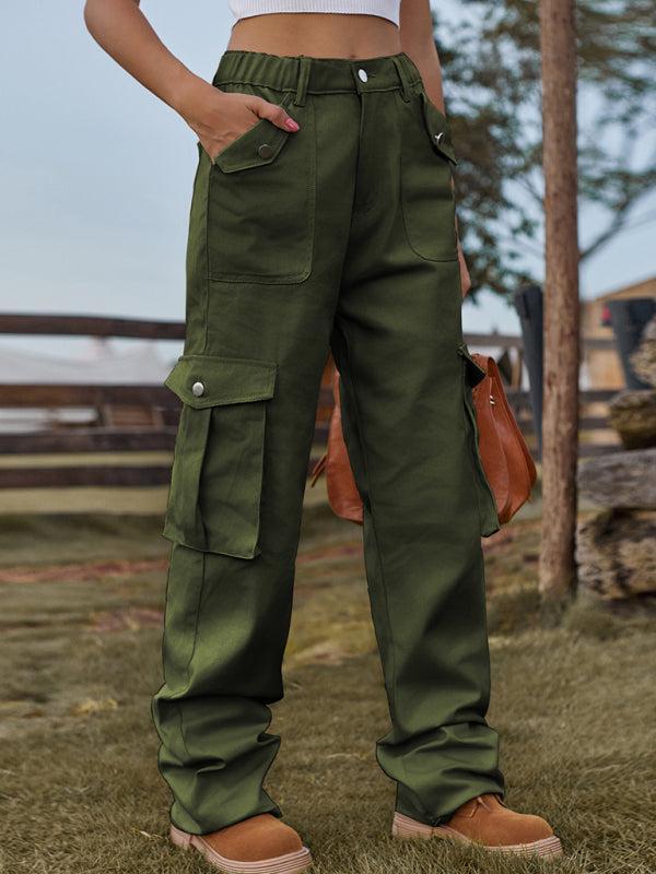 Women's Elasticated Waist Durable Cargo Trousers