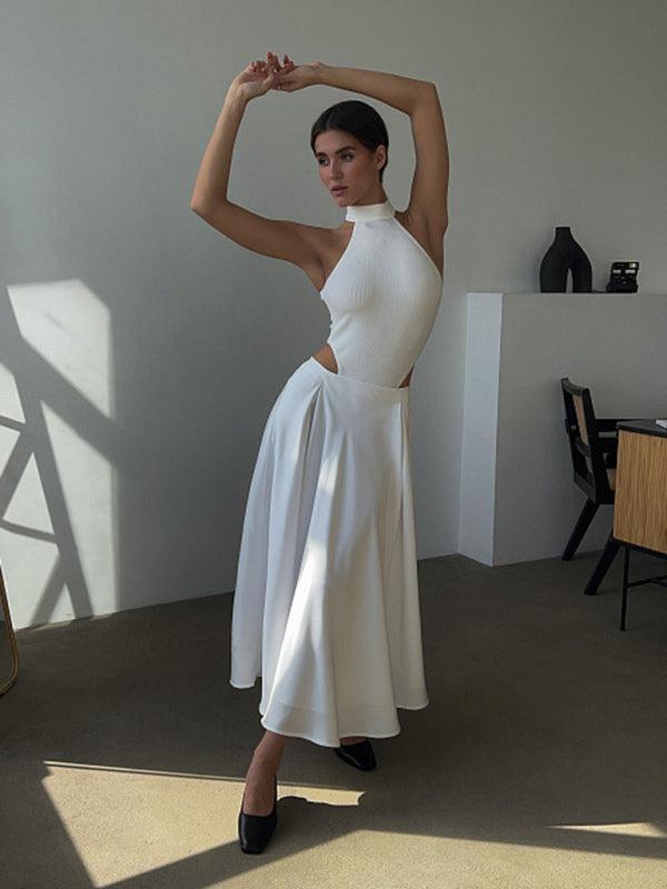 Women's Floor Length Elegant Flowy Satin Skirt