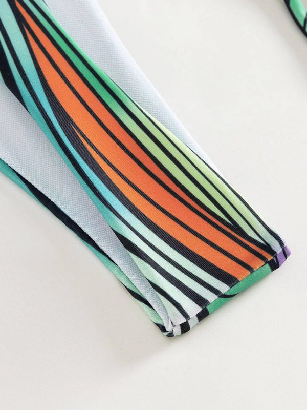 Women's Gradient Strappy Cut Out Minimal Swimsuit