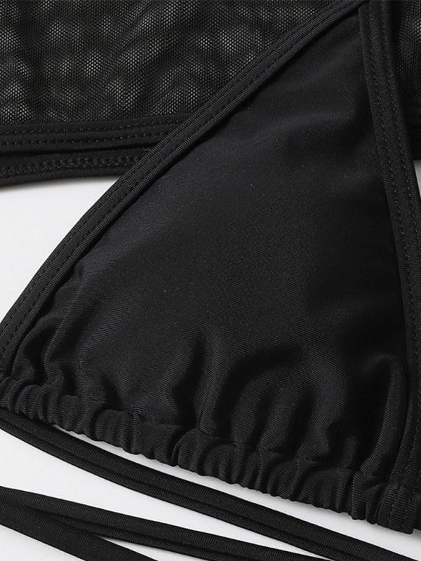 Women's High Cut Waist Bikini Three-Piece Swimsuit