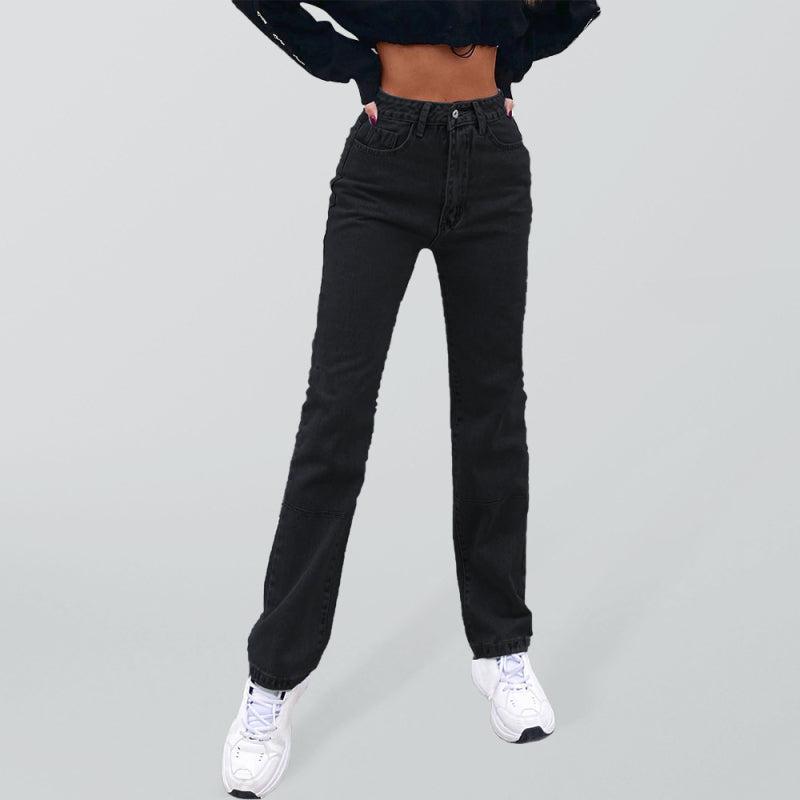 Women's High Waist Straight Leg Jeans