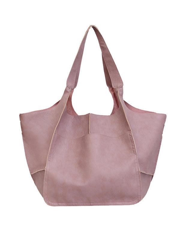 Women's Large Soft PU Leather Shoulder Tote Bag