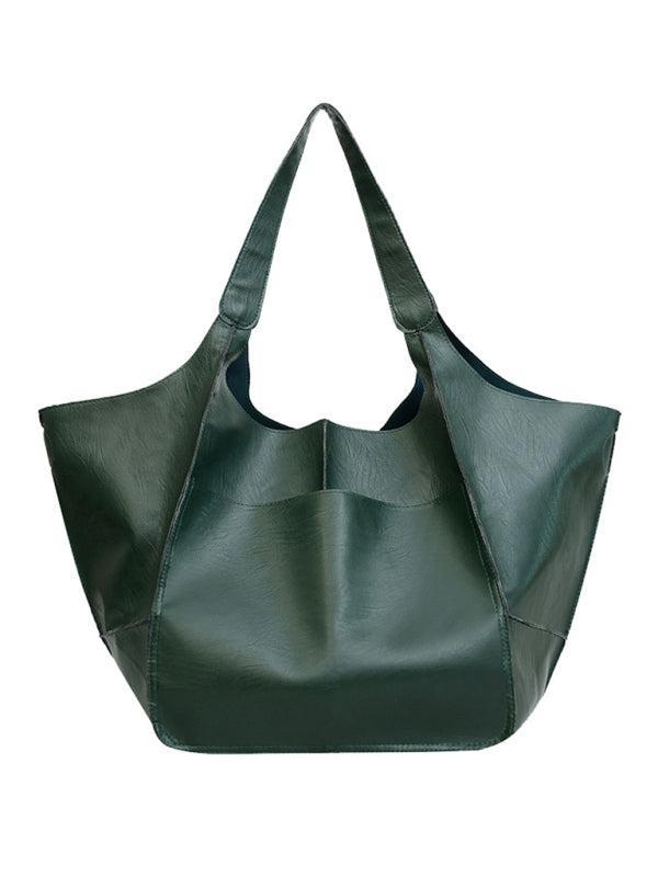 Women's Large Soft PU Leather Shoulder Tote Bag