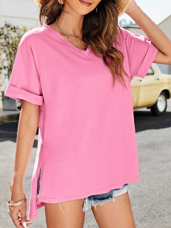 Women's Plain V-Neck T-Shirt