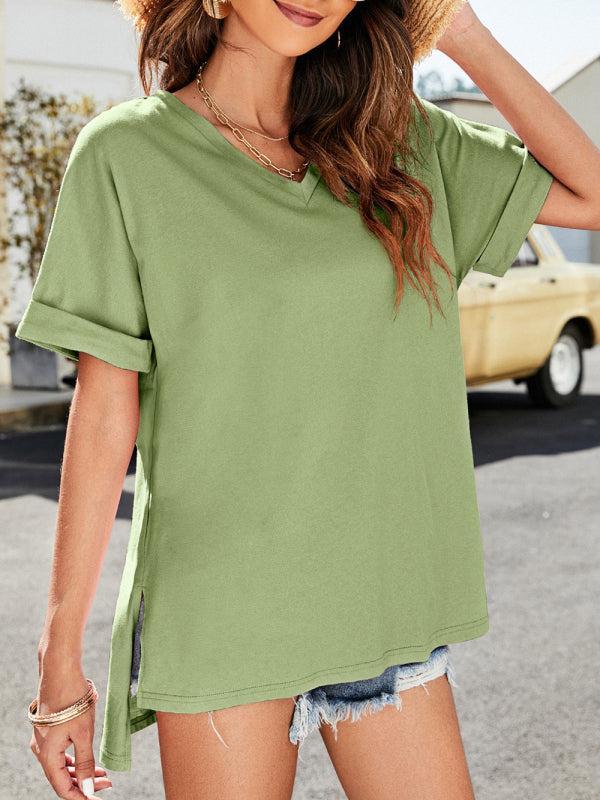 Women's Plain V-Neck T-Shirt
