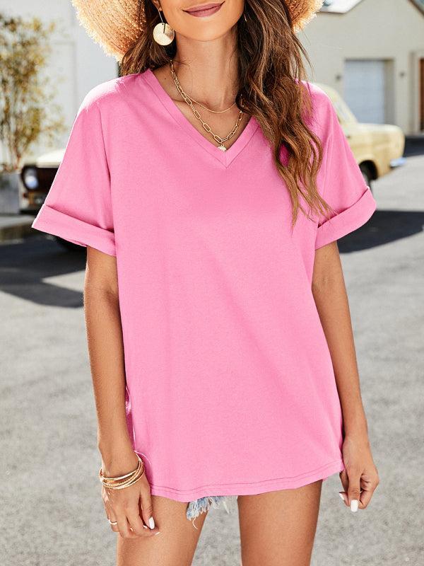 Women's Plain V-Neck T-Shirt