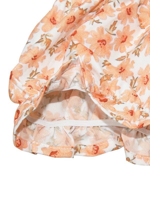 Women's Printed Frilly Layered Off The Shoulder Playsuit