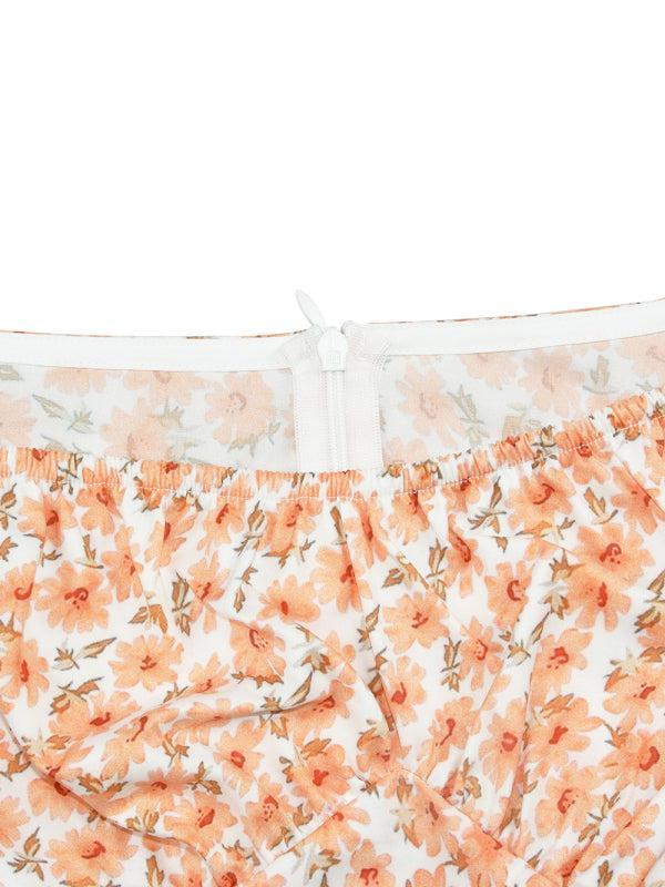 Women's Printed Frilly Layered Off The Shoulder Playsuit