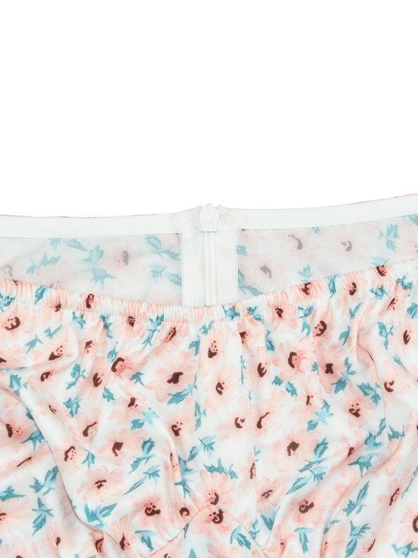 Women's Printed Frilly Layered Off The Shoulder Playsuit