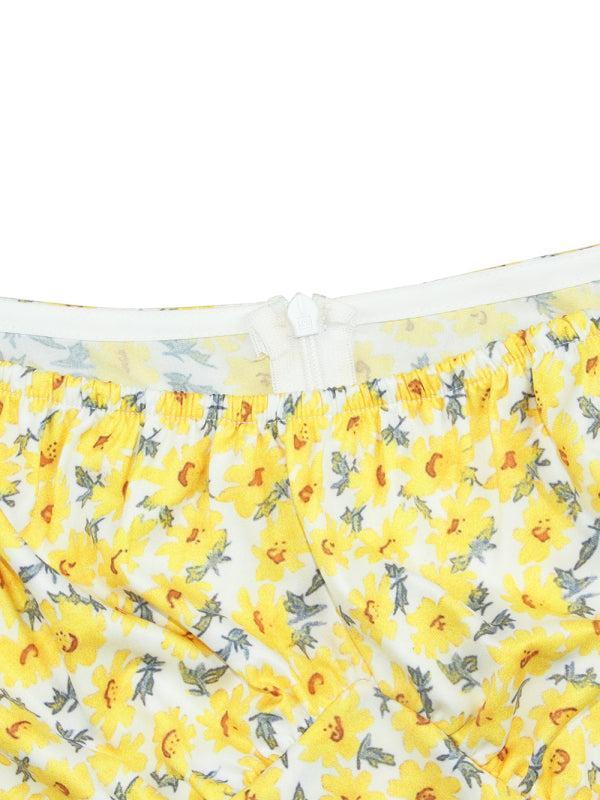 Women's Printed Frilly Layered Off The Shoulder Playsuit