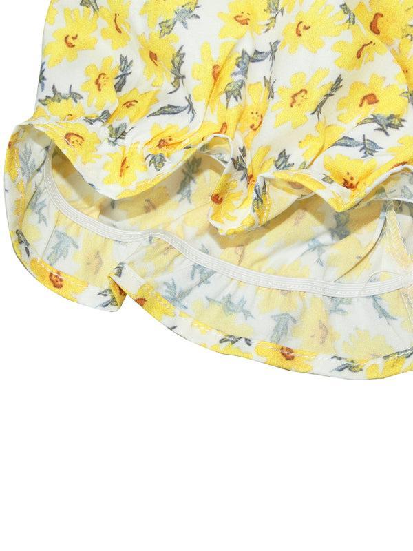 Women's Printed Frilly Layered Off The Shoulder Playsuit