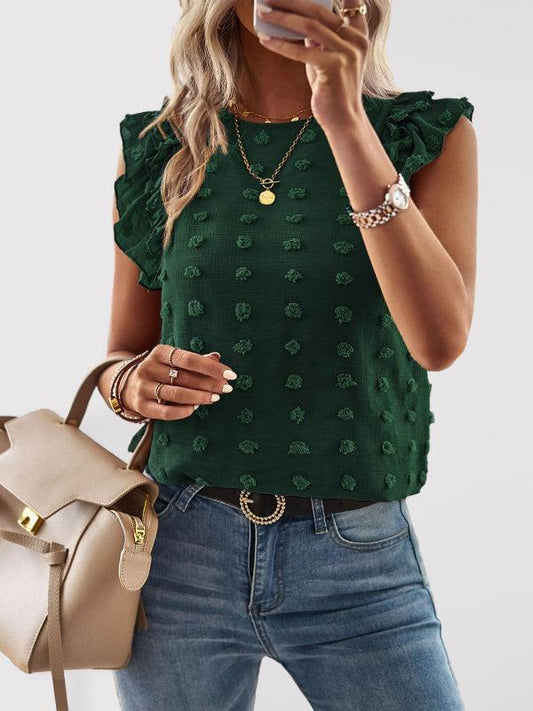 Women's Ruffle Sleeve Detailed Top