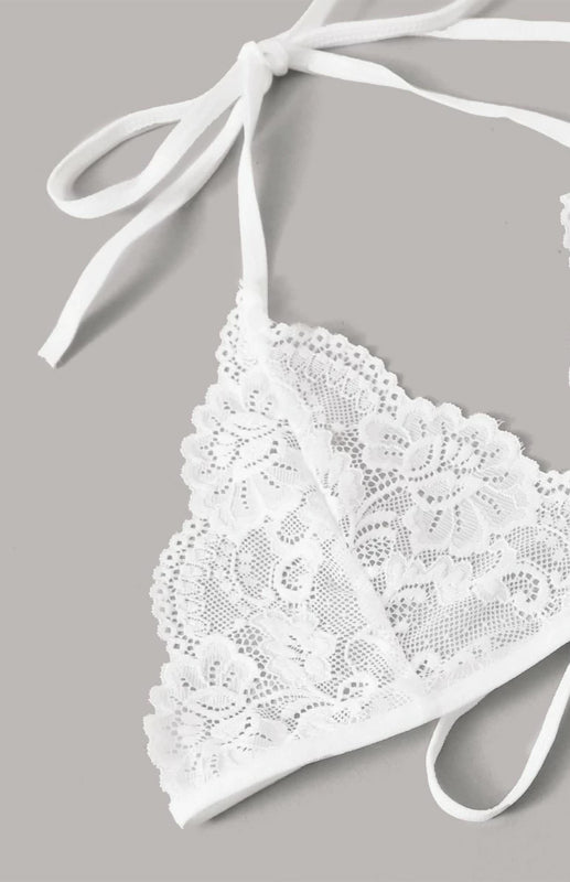 Women's Sexy Plaid Babydoll Skirt With Matching Bra Thong And Neck Tie