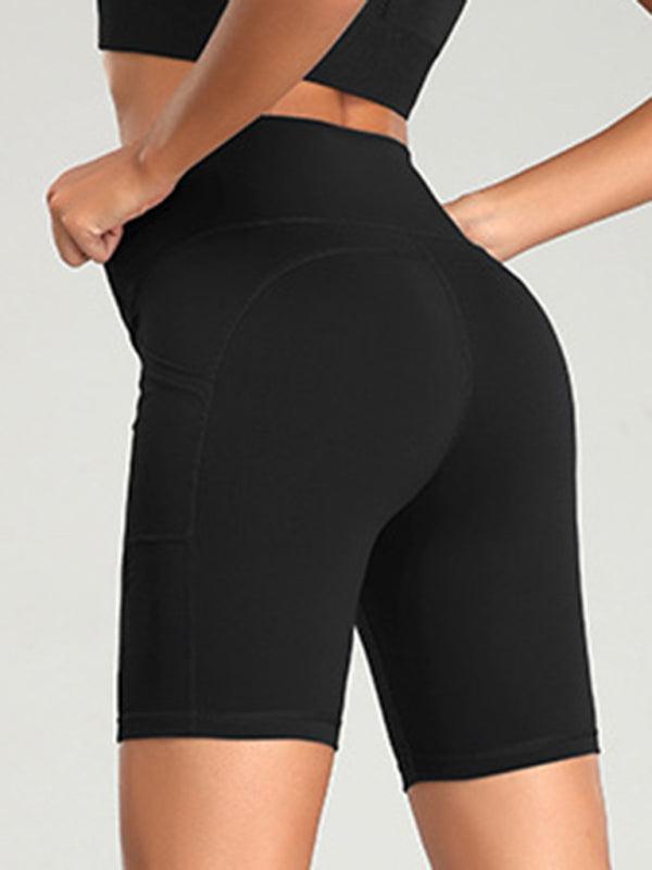 Women's Shorts High Waist Pocket Bike And Workout Shorts