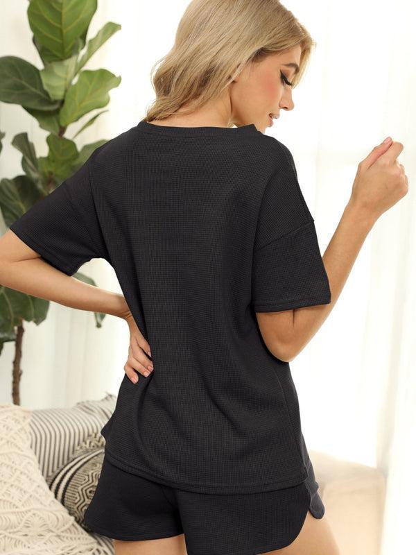 Women's Waffle Loungewear Two Piece Set