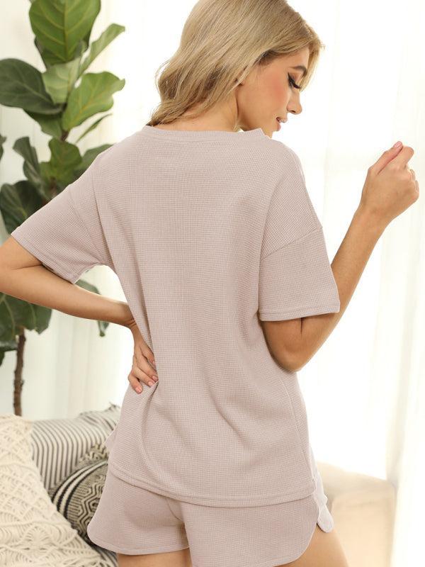 Women's Waffle Loungewear Two Piece Set