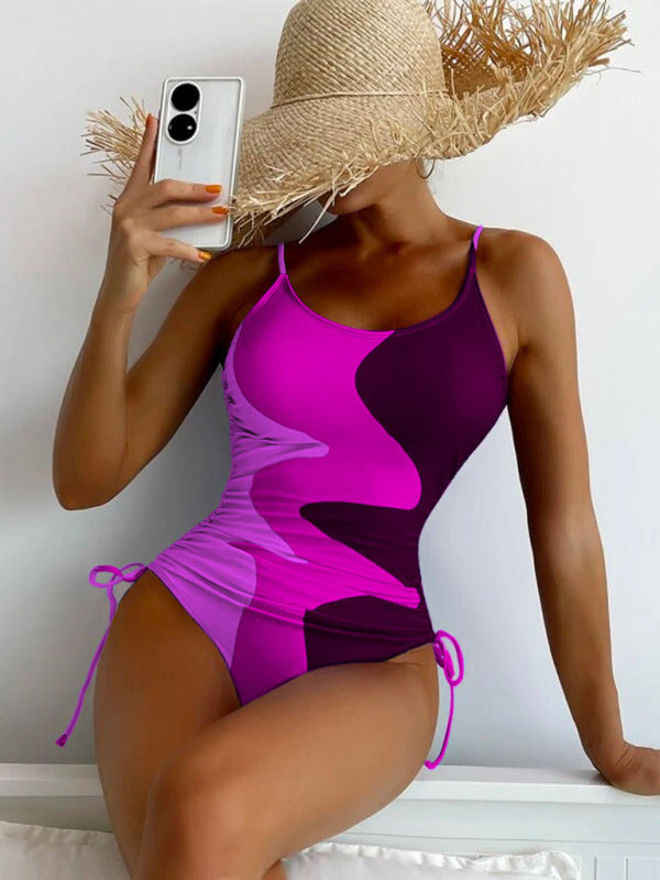 Women's Multi-Coloured One Piece Swimsuit